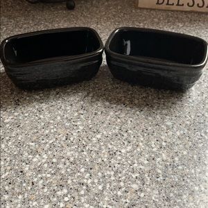 Longaberger Woven Traditions Black dishes